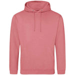 Dusty Rose AWDIS Just Hoods JH001 College Hoodie on a white background