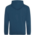 Deep Sea Blue AWDIS Just Hoods JH001 College Hoodie shown from the back on a white background
