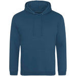 Deep Sea Blue AWDIS Just Hoods JH001 College Hoodie on a white background