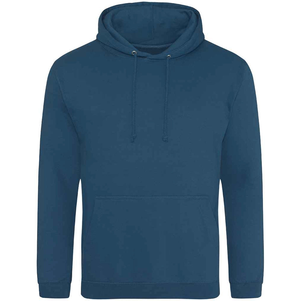 Deep Sea Blue AWDIS Just Hoods JH001 College Hoodie on a white background