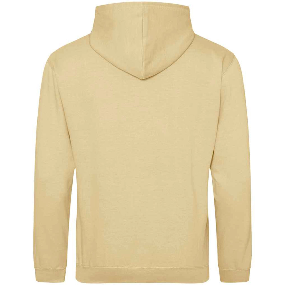 Desert Sand AWDIS Just Hoods JH001 College Hoodie shown from the back on a white background