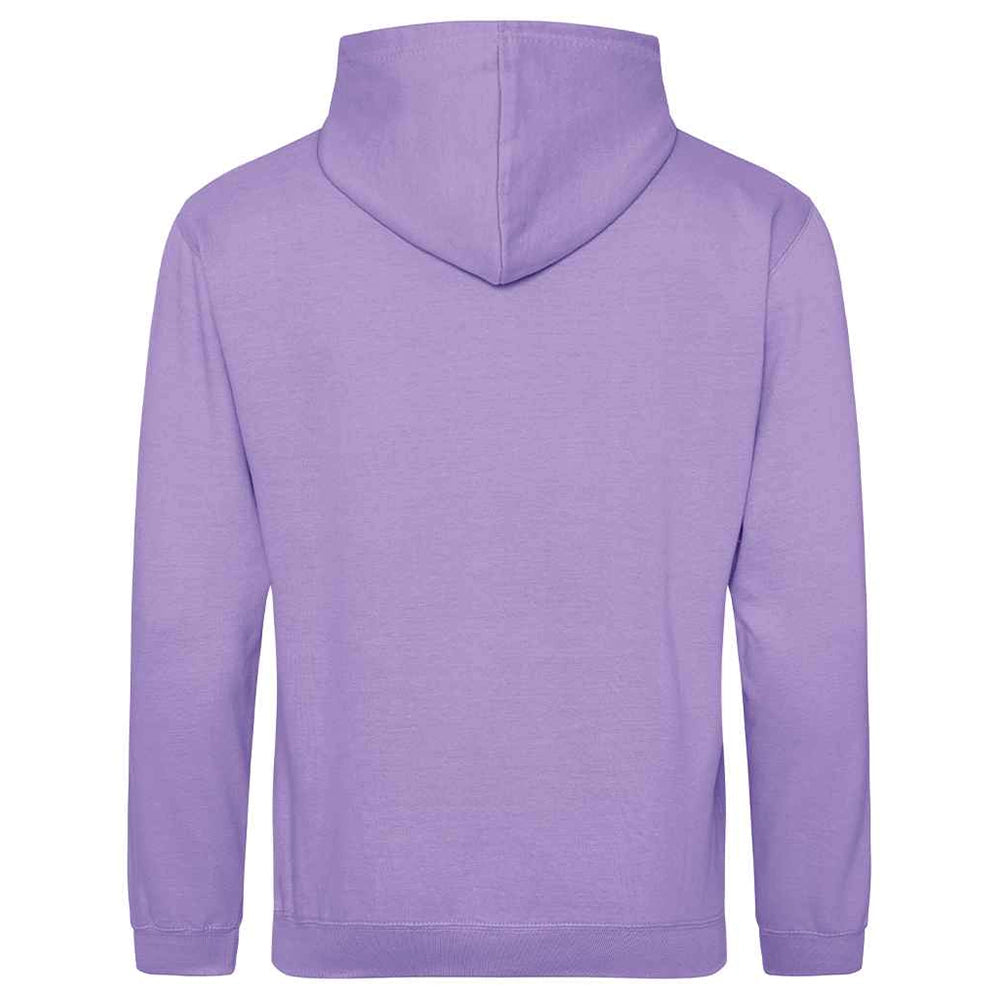 Dusty Lilac AWDIS Just Hoods JH001 College Hoodie shown from the back on a white background