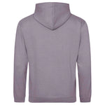 Dusty Lilac AWDIS Just Hoods JH001 College Hoodie shown from the back on a white background