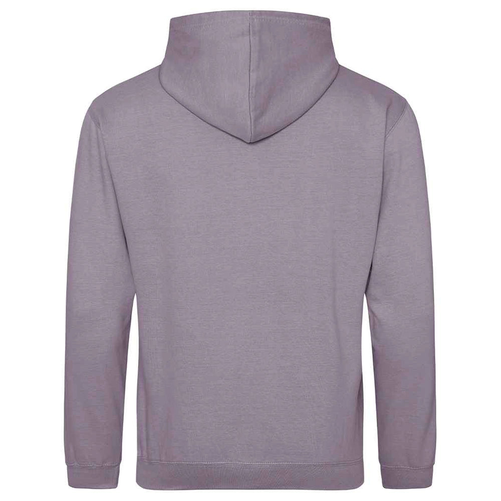 Dusty Lilac AWDIS Just Hoods JH001 College Hoodie shown from the back on a white background