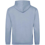 Dusty Blue AWDIS Just Hoods JH001 College Hoodie shown from the back on a white background