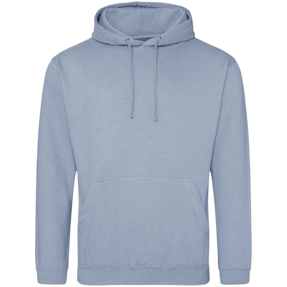 Dusty Blue AWDIS Just Hoods JH001 College Hoodie on a white background