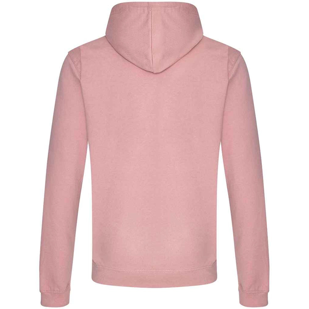 Dusty Pink AWDIS Just Hoods JH001 College Hoodie shown from the back on a white background