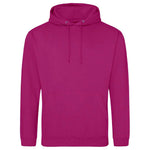 Fuchsia AWDIS Just Hoods JH001 College Hoodie on a white background