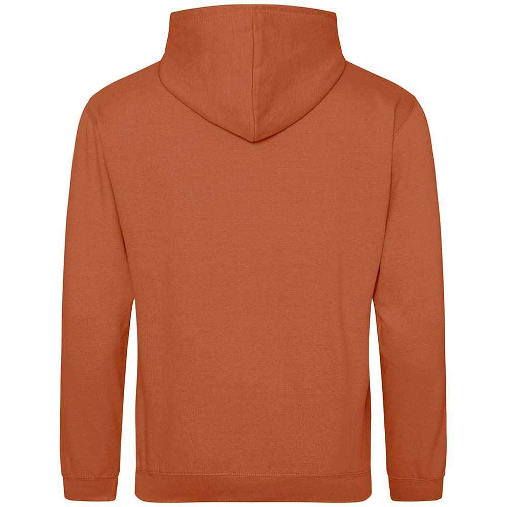 Back view of a Ginger Biscuit AWDIS Just Hoods JH001 College Hoodie on a white background