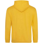 Gold AWDIS Just Hoods JH001 College Hoodie shown from the back on a white background