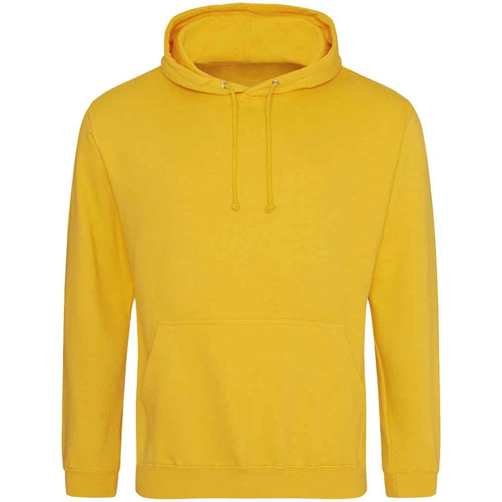 Gold AWDIS Just Hoods JH001 College Hoodie on a white background
