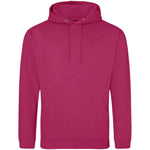 Hot Pink AWDIS Just Hoods JH001 College Hoodie on a white background