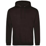 Jet Black AWDIS Just Hoods JH001 College Hoodie on a white background