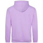 Lavender AWDIS Just Hoods JH001 College Hoodie shown from the back on a white background