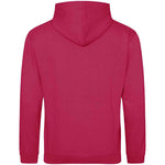 Lipstick Pink AWDIS Just Hoods JH001 College Hoodie shown from the back on a white background