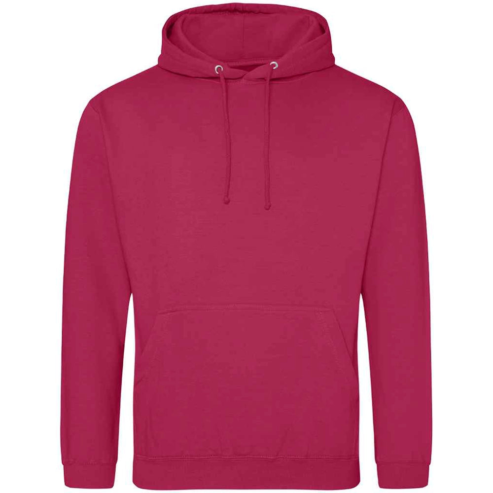 Lipstick Pink AWDIS Just Hoods JH001 College Hoodie on a white background