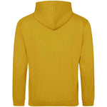 Mustard AWDIS Just Hoods JH001 College Hoodie shown from the back on a white background