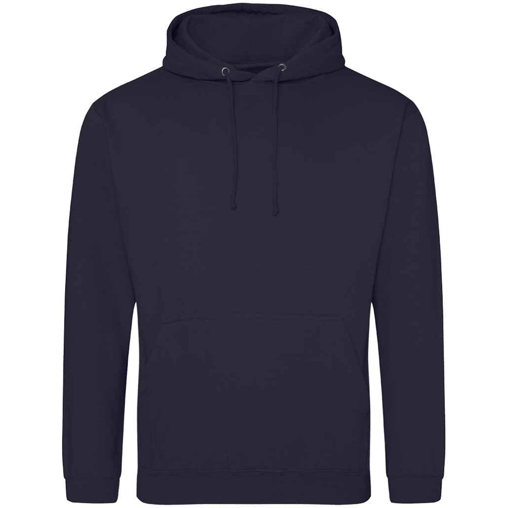 New French Navy AWDIS Just Hoods JH001 College Hoodie on a white background