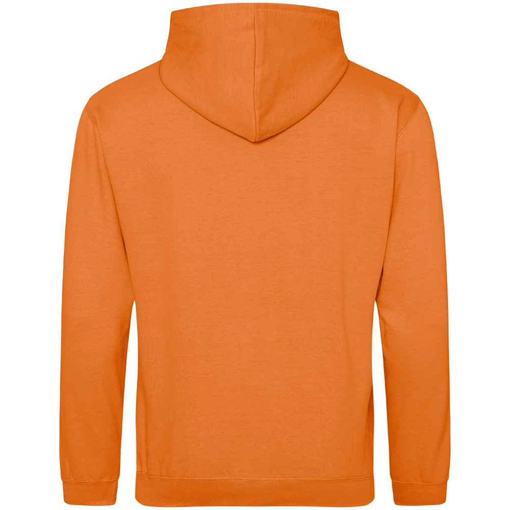 Orange Crush AWDIS Just Hoods JH001 College Hoodie shown from the back on a white background