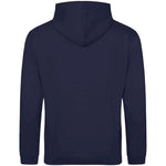 Oxford Navy AWDIS Just Hoods JH001 College Hoodie shown from the back on a white background