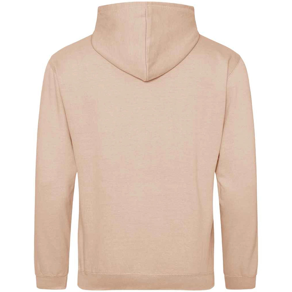 Peach Perfect AWDIS Just Hoods JH001 College Hoodie shown from the back on a white background