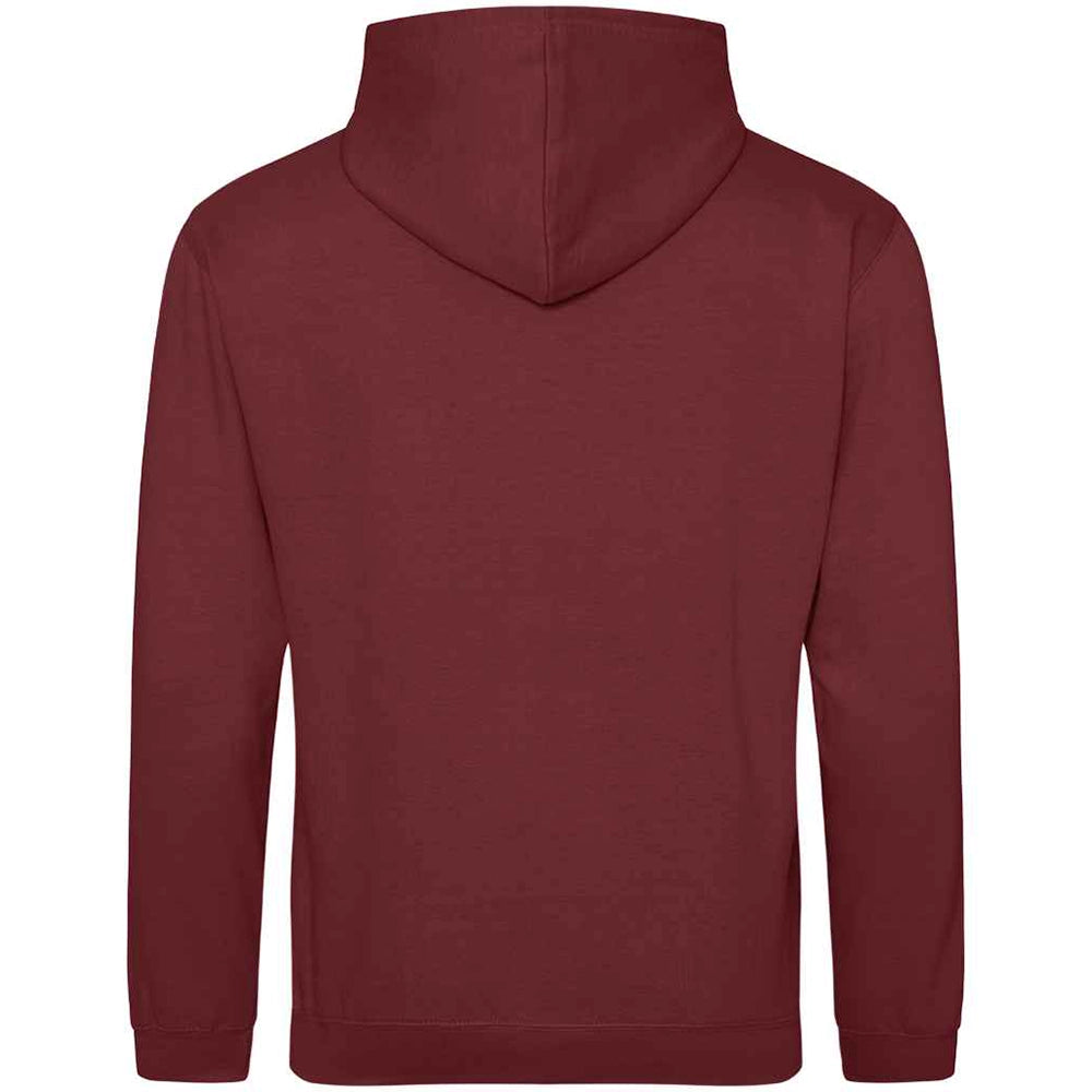 Red Hot Chilli AWDIS Just Hoods JH001 College Hoodie shown from the back on a white background