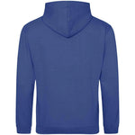 Royal Blue AWDIS Just Hoods JH001 College Hoodie shown from the back on a white background