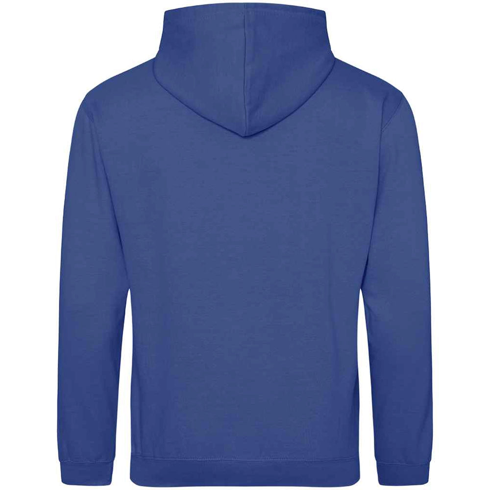 Royal Blue AWDIS Just Hoods JH001 College Hoodie shown from the back on a white background