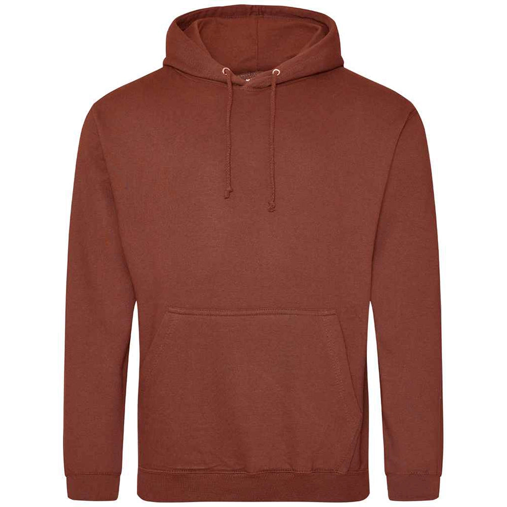 Red Rust AWDIS Just Hoods JH001 College Hoodie on a white background