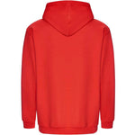 Soft Red AWDIS Just Hoods JH001 College Hoodie shown from the back on a white background