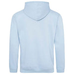 Sky Blue AWDIS Just Hoods JH001 College Hoodie shown from the back on a white background