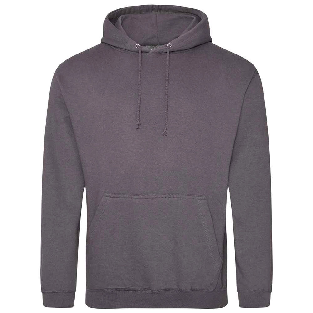 Steel Grey AWDIS Just Hoods JH001 College Hoodie on a white background