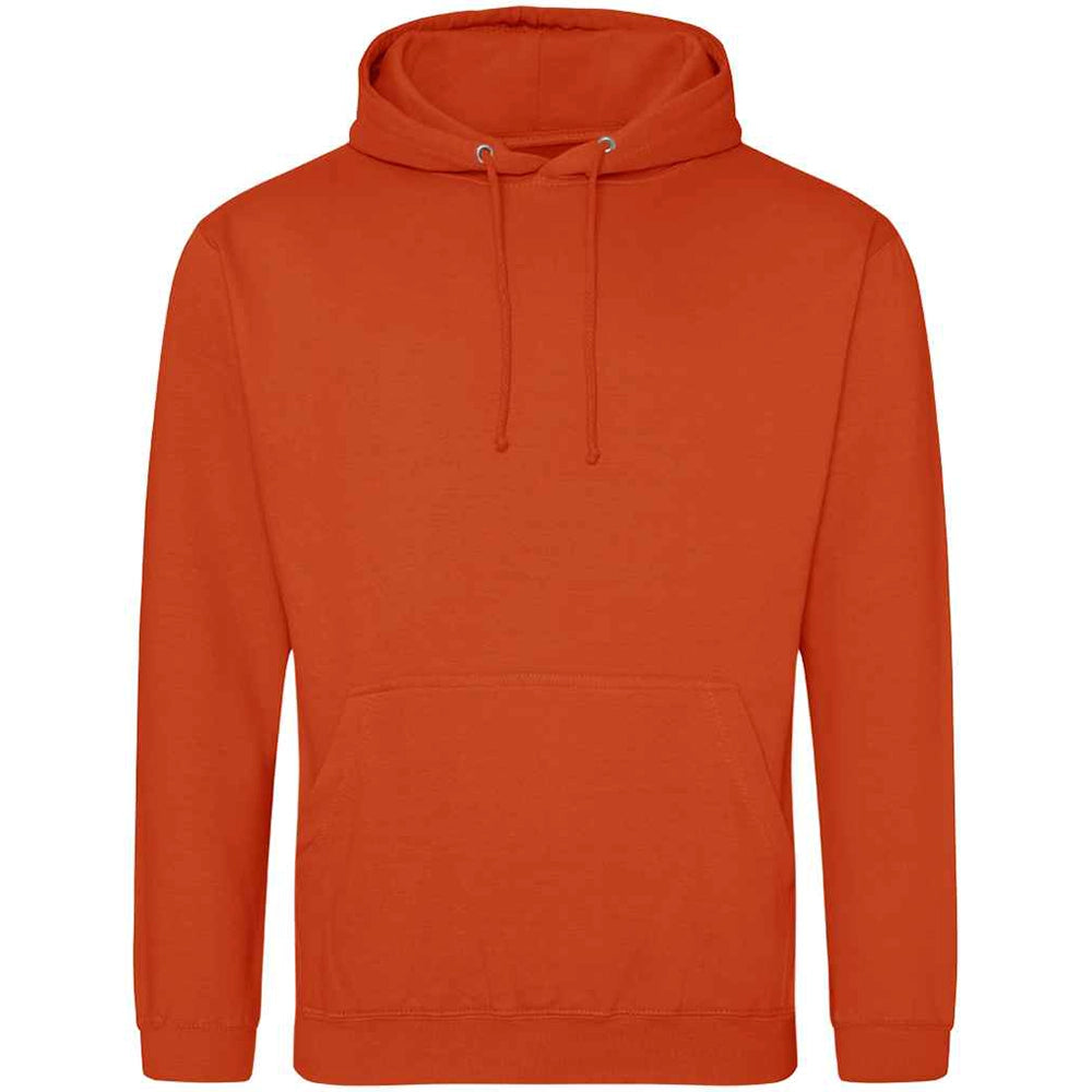 Sunset Orange AWDIS Just Hoods JH001 College Hoodie on a white background