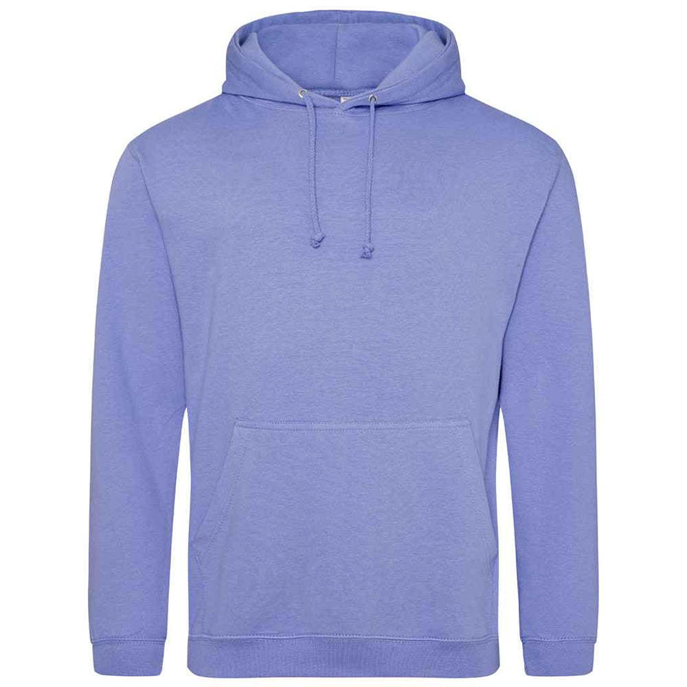 True Violet AWDIS Just Hoods JH001 College Hoodie on a white background