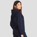 Rear view of Model wearing the JH011 AWDis Epic Print Hoodie in New French Navy