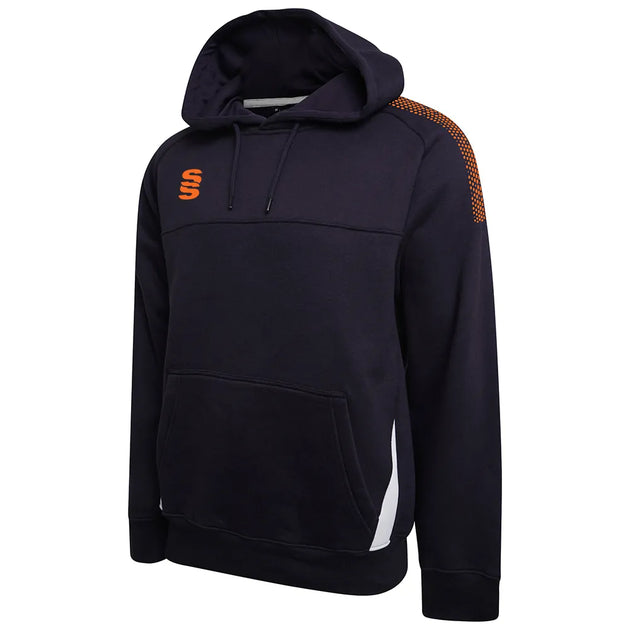 DU367 NAVY ORANGE DOTS