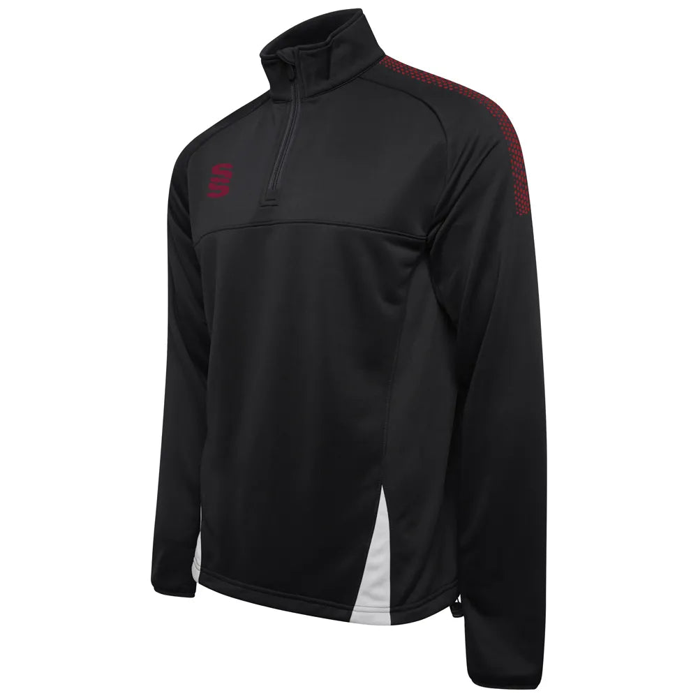 DU368 BLACK MAROON DOTS