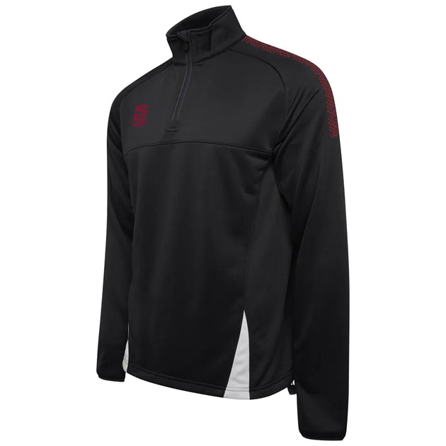 DU368 BLACK MAROON DOTS