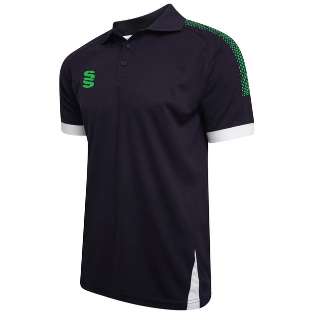 DU366 NAVY EMERALD DOTS