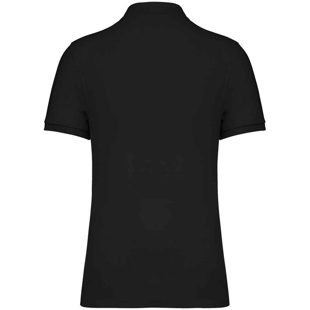 A black Native Spirit Piqué Polo Shirt Back