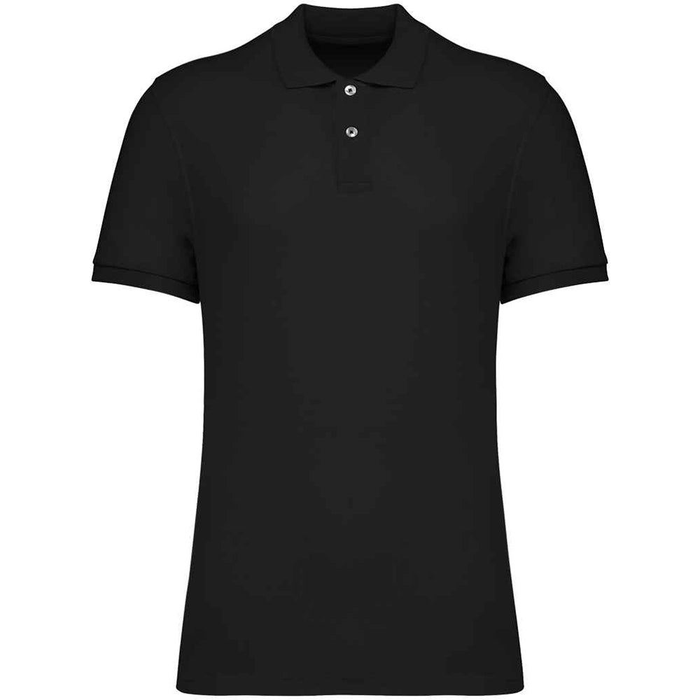 A black Native Spirit Piqué Polo Shirt Front