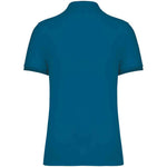 A blue sapphire Native Spirit Piqué Polo Shirt Back