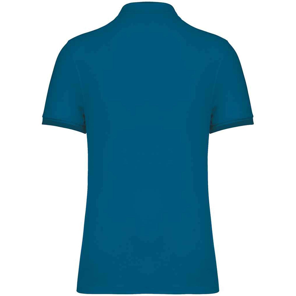A blue sapphire Native Spirit Piqué Polo Shirt Back