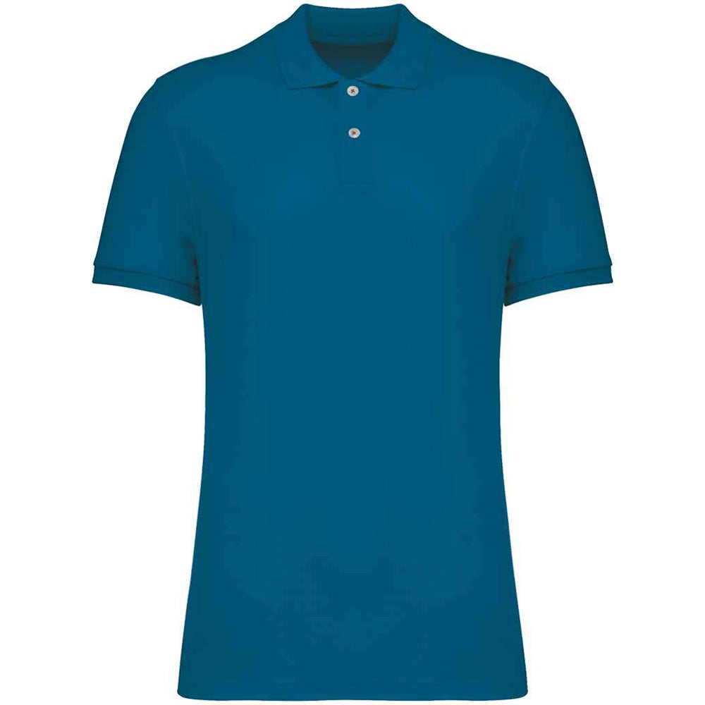A blue sapphire Native Spirit Piqué Polo Shirt Front