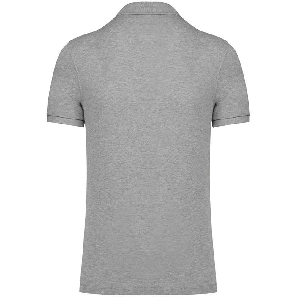 A Moon Grey Heather Native Spirit Piqué Polo Shirt Back
