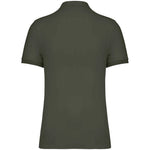 A Organic Khaki Native Spirit Piqué Polo Shirt Back