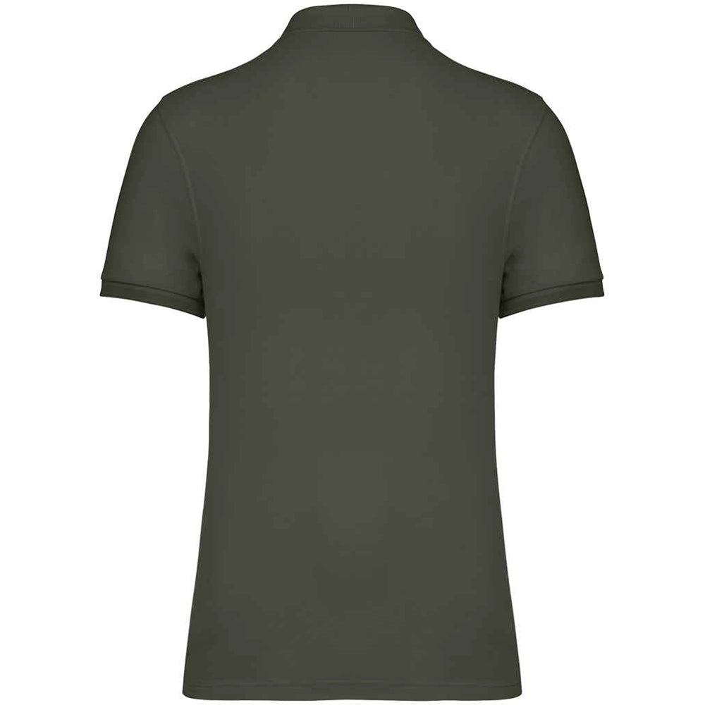 A Organic Khaki Native Spirit Piqué Polo Shirt Back
