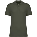 A Organic Khaki Native Spirit Piqué Polo Shirt Front