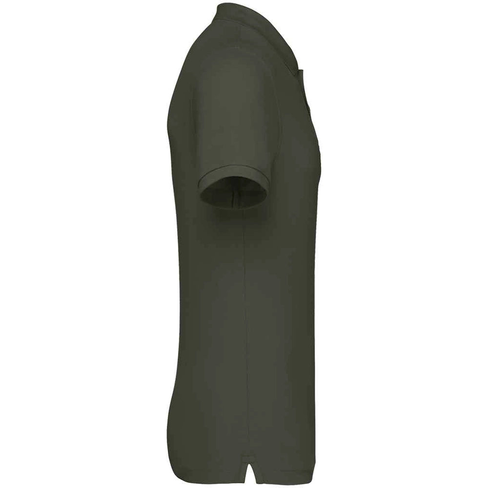 A Organic Khaki Native Spirit Piqué Polo Shirt Side
