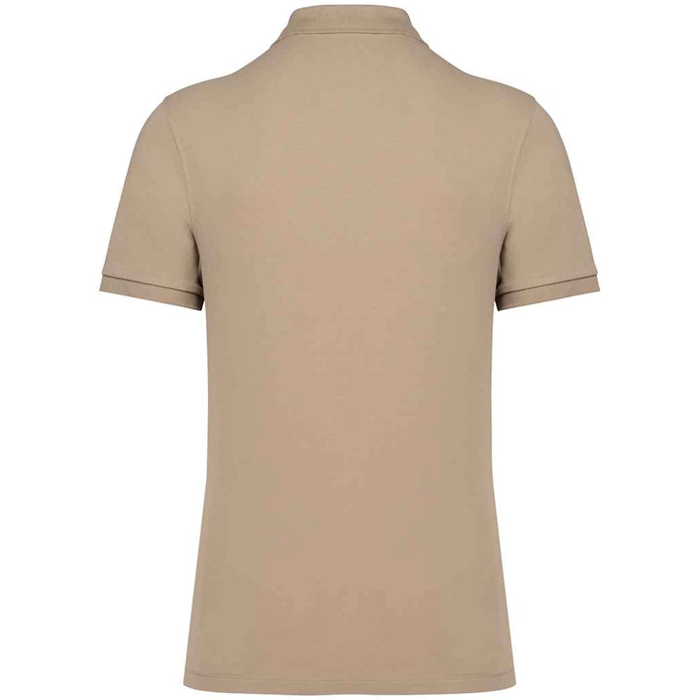 A wet sand Native Spirit Piqué Polo Shirt back